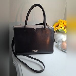 Kate Spade Black and Gray Spencer Satchel EUC